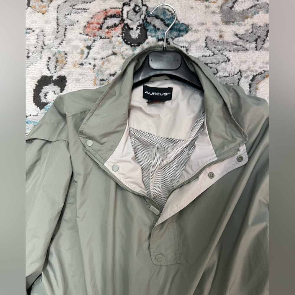 Vintage AUREUS Light Greenish Grey Windbreaker